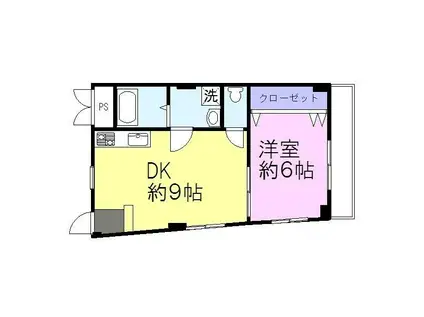 水無瀬駅前SSマンション(1DK/3階)の間取り写真