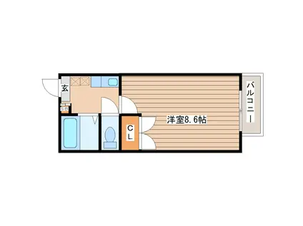 宮町クレストマンション(1K/2階)の間取り写真