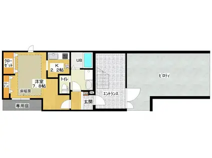 アネックス(1K/1階)の間取り写真