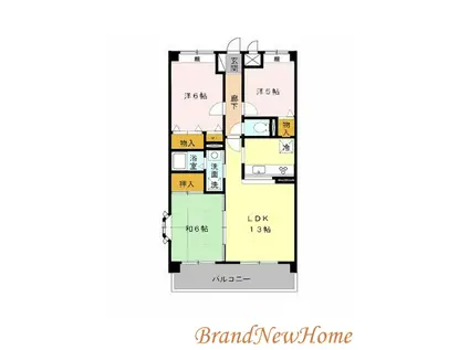 セントラル・コート(3LDK/1階)の間取り写真