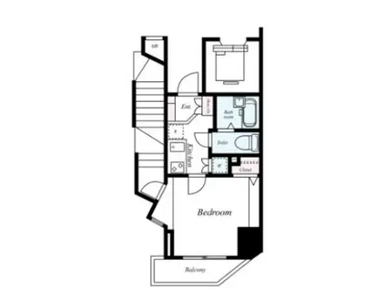 C`ESTJOLI早大通(1K/11階)の間取り写真