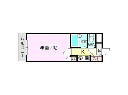 シャルム橋本Ⅲ(1K/4階)の間取り写真