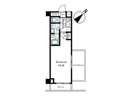 セジョリ練馬平和台II(1K/3階)の間取り写真
