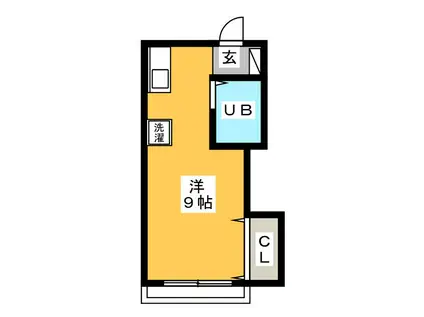 KSビル(ワンルーム/2階)の間取り写真