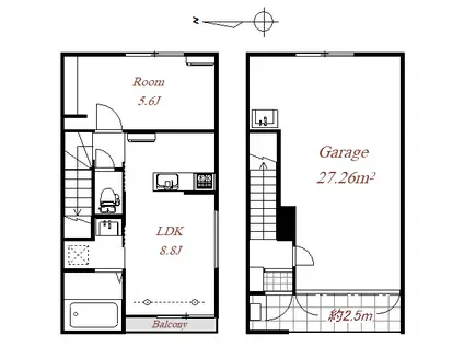 KEZOJI BASE(1SLDK/1階)の間取り写真