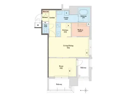 RJRプレシア博多(1LDK/11階)の間取り写真