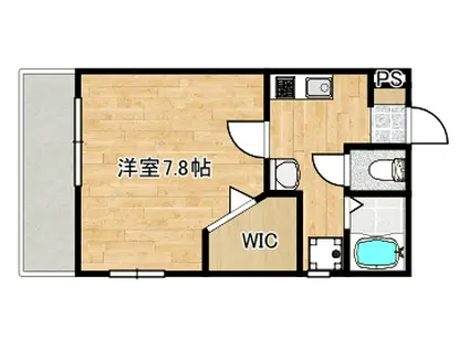 YSコーポ(1K/3階)の間取り写真