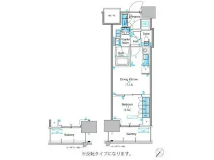 三島コーポ(1K/1階)の間取り写真