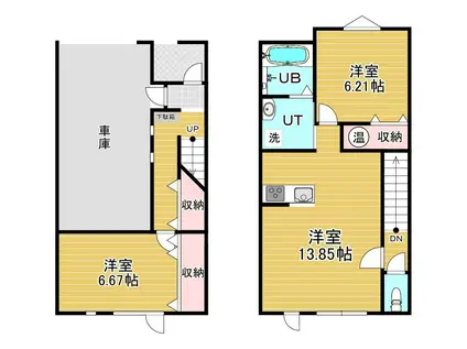 IRAKSAII(2LDK/1階)の間取り写真