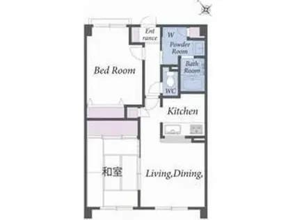 キングホームズ1番館(2LDK/2階)の間取り写真