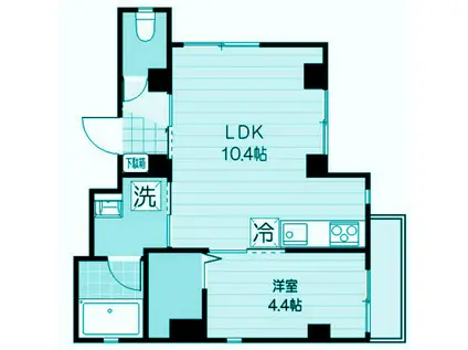 エムズ武蔵小山(1LDK/3階)の間取り写真