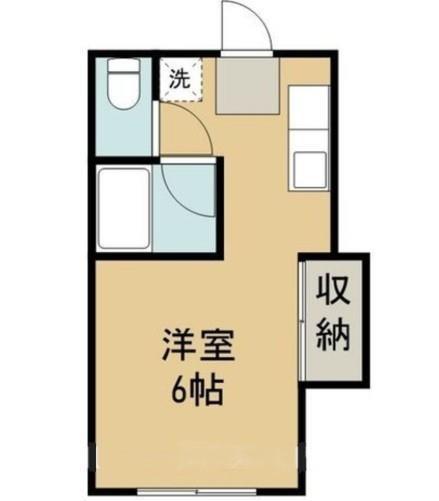 ホワイトキャッスル4番館(1K/2階)の間取り写真