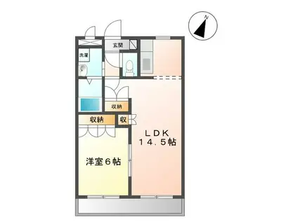 コンフォール成沢(1LDK/3階)の間取り写真