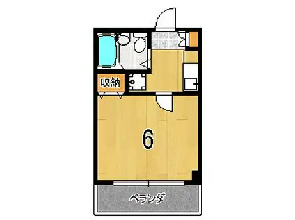 モーリストップハイツ(1K/4階)の間取り写真