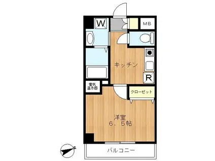 モン セードル(1K/5階)の間取り写真