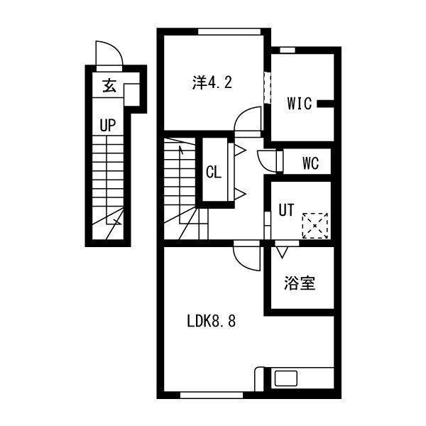 NJ HOUSE 花楯 (1LDK/2階)の間取り写真