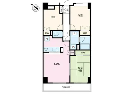 ケルン大塚台(3LDK/11階)の間取り写真