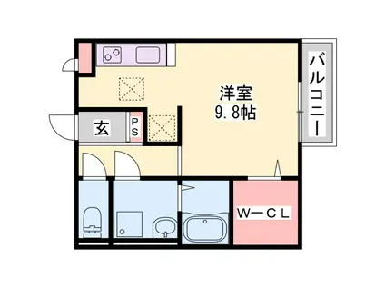 WIT PALACE(1K/1階)の間取り写真