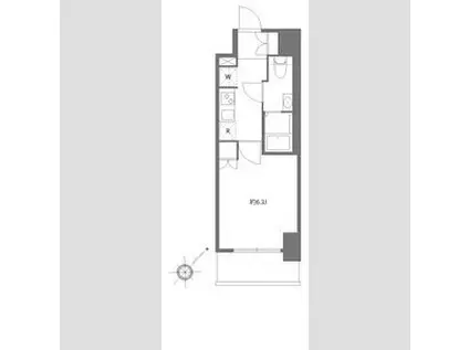 エヌステージ秦野駅前(1K/7階)の間取り写真