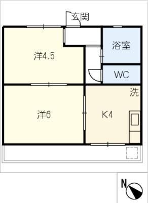 Y・KOSUTARICA(2K/1階)の間取り写真