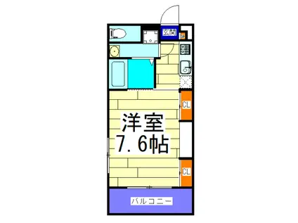 リブリ・マノアフォールズ(1K/2階)の間取り写真