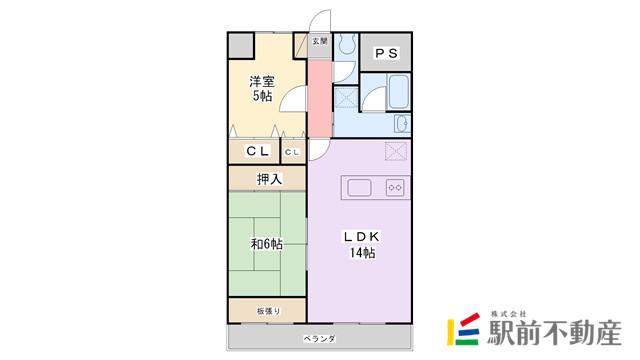 KS・Iマンション(2LDK/2階)の間取り写真