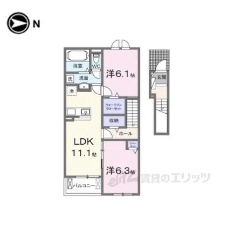 シルエーラ セットA(2LDK/2階)の間取り写真