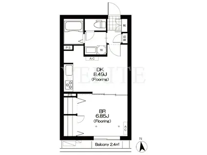 メゾン・ド・パル(1DK/2階)の間取り写真