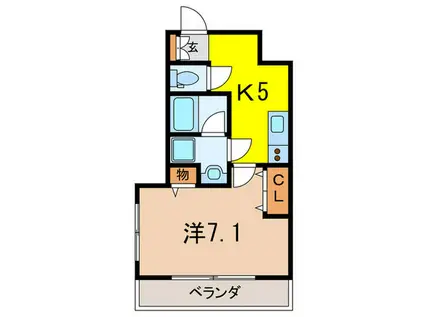 VILLETTA NIGAWA(1K/1階)の間取り写真