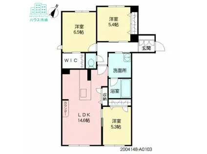 シャーメゾン カーサデルソル(3LDK/1階)の間取り写真