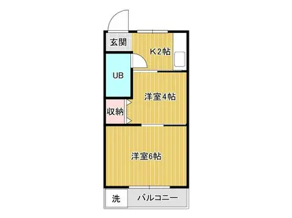パークスクエア学芸大学(2K/4階)の間取り写真
