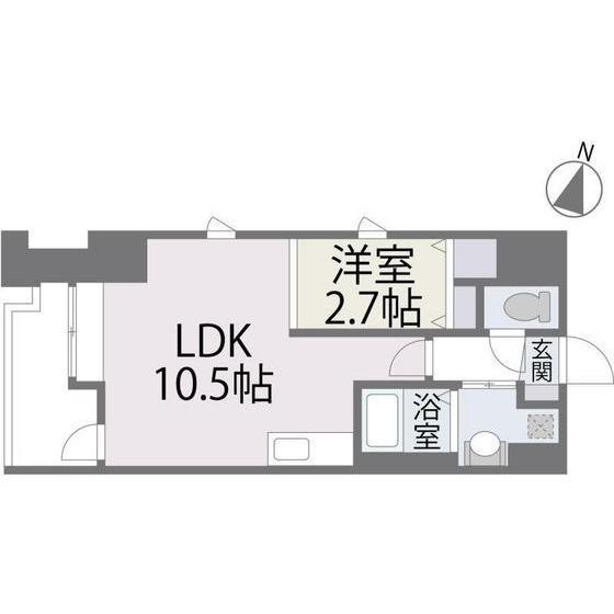 パセオ平尾(1LDK/9階)の間取り写真
