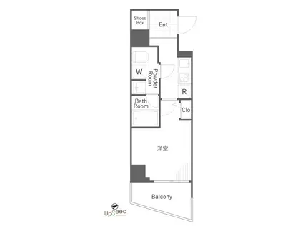 AXAS西五反田(1K/2階)の間取り写真