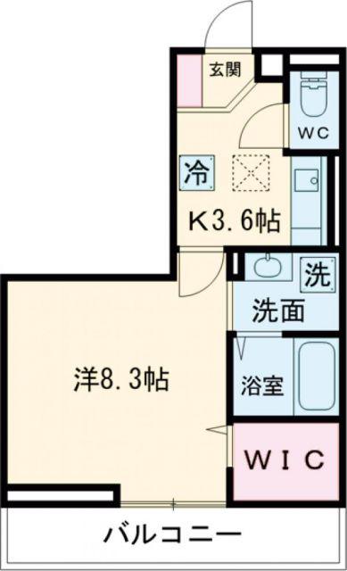 リエート中央町(1K/1階)の間取り写真