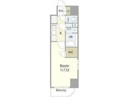 エスリード泉プライム(1K/7階)の間取り写真