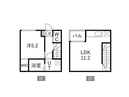 FLUKE I-TERRACE(1LDK/1階)の間取り写真