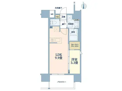 リビオレゾン浅草(1LDK/10階)の間取り写真