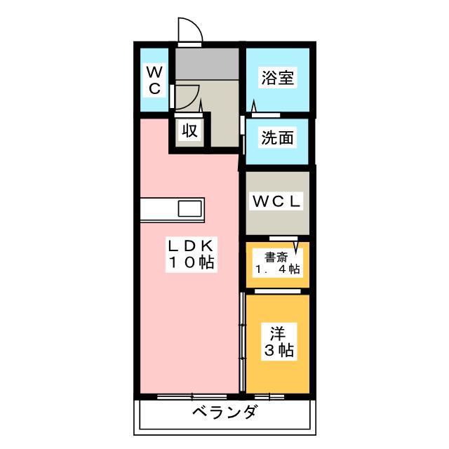 JOIE BONHEUR DEUX(1LDK/3階)の間取り写真