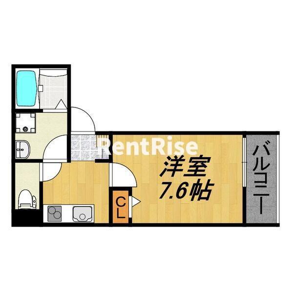 LECOCON一宮VIII(1K/3階)の間取り写真