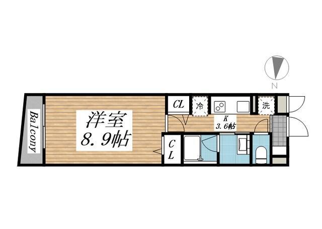 クリオ ラモード学芸大学II(1K/3階)の間取り写真