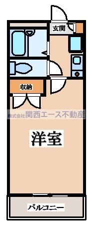 レオパレスジュネス(1K/1階)の間取り写真