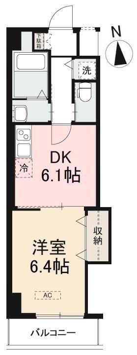 S-FORT栗林公園北(1DK/10階)の間取り写真