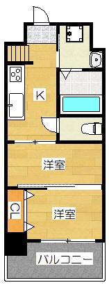 CLUB ORIENT NO.122(2K/2階)の間取り写真