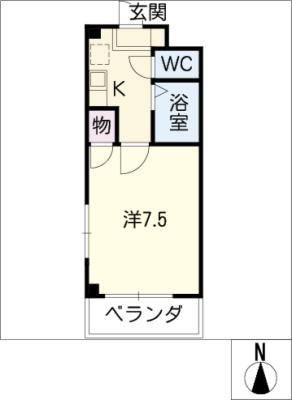 グランドヒルズ正徳(1K/1階)の間取り写真