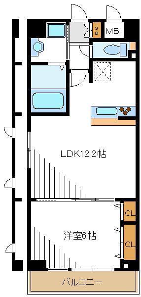 BRANCHE KT(1LDK/1階)の間取り写真