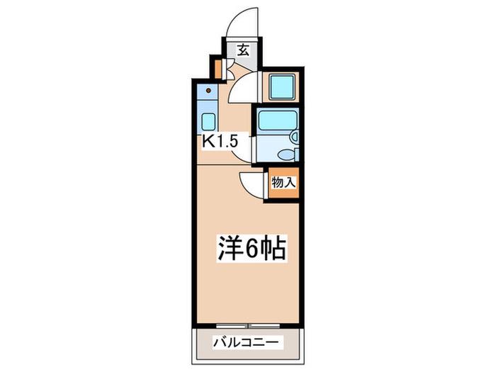 大蔵グリーンマンション(1K/1階)の間取り写真