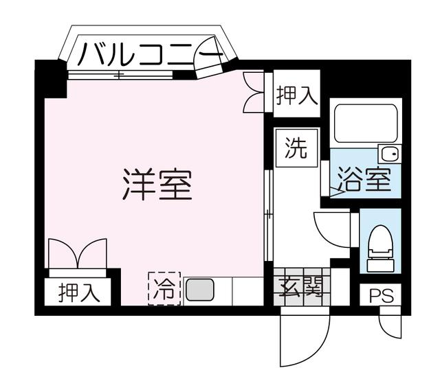旭コンフォート香澄町(ワンルーム/2階)の間取り写真