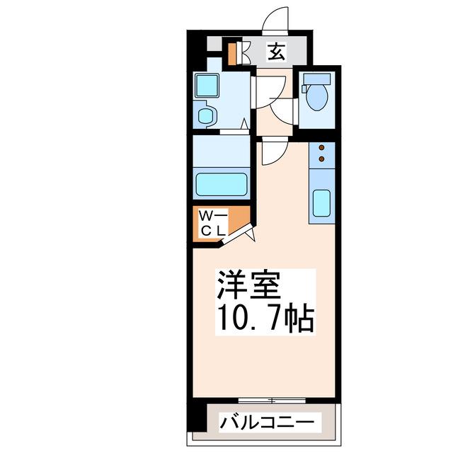 グランディア蓮台寺(ワンルーム/8階)の間取り写真