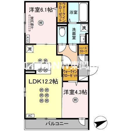 アルタ・レジデ(2LDK/3階)の間取り写真