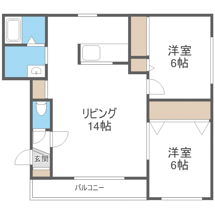 M・GRANGE(2LDK/4階)の間取り写真